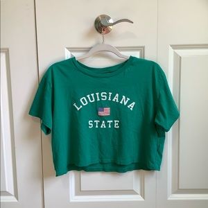 Divided H&M green cropped t-shirt. Oversized fit